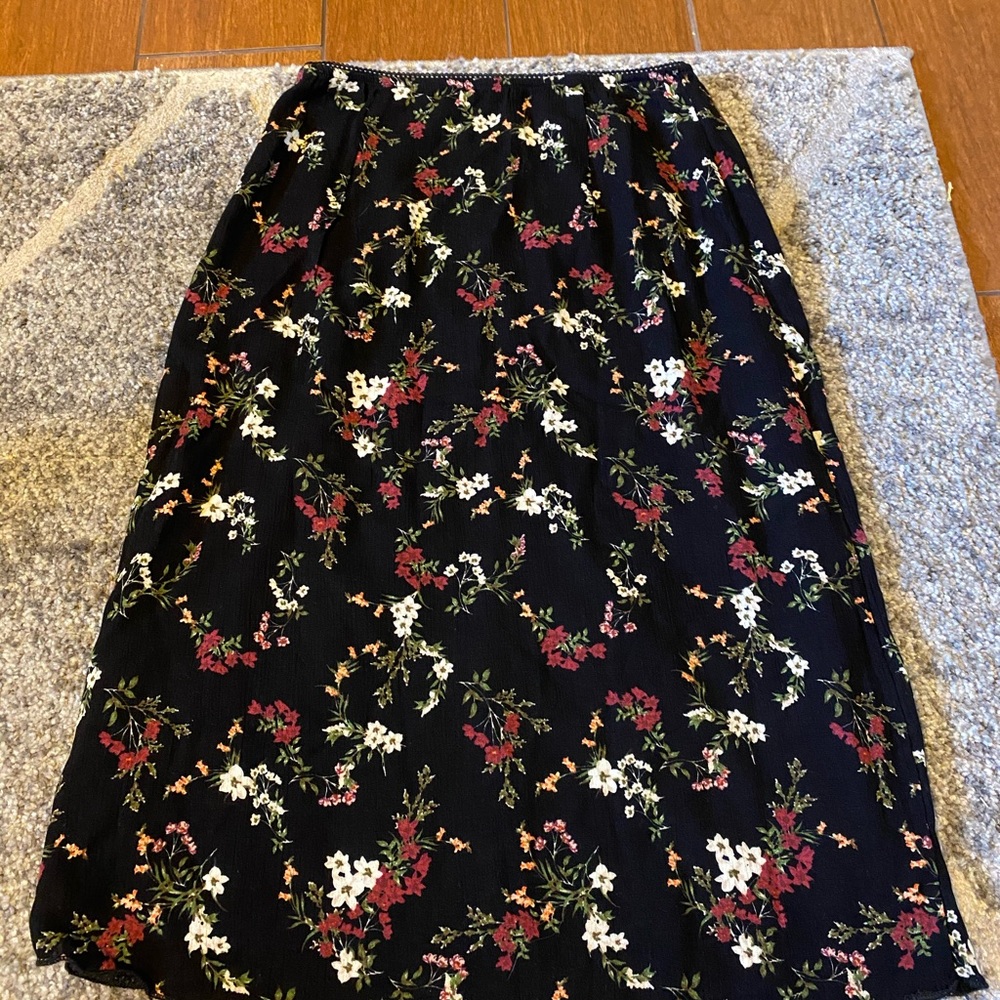 Floral midi skirt